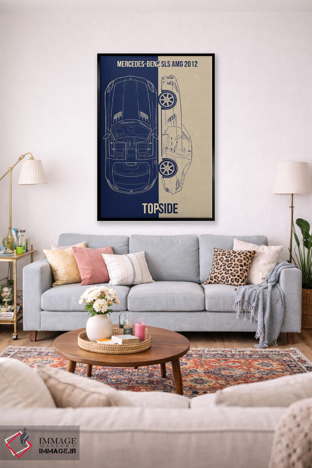 تابلو دکوراتیو مرسدس بنز اس ال اس ای ام جی اثر جوزف فرناندو - D1B