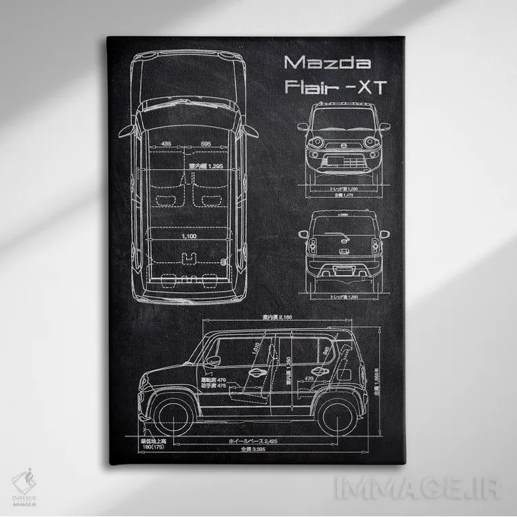 تابلو دکوراتیو مزدا فلیر -اکس تی اثر جوزف فرناندو - نمای روبهرو روی دیوار