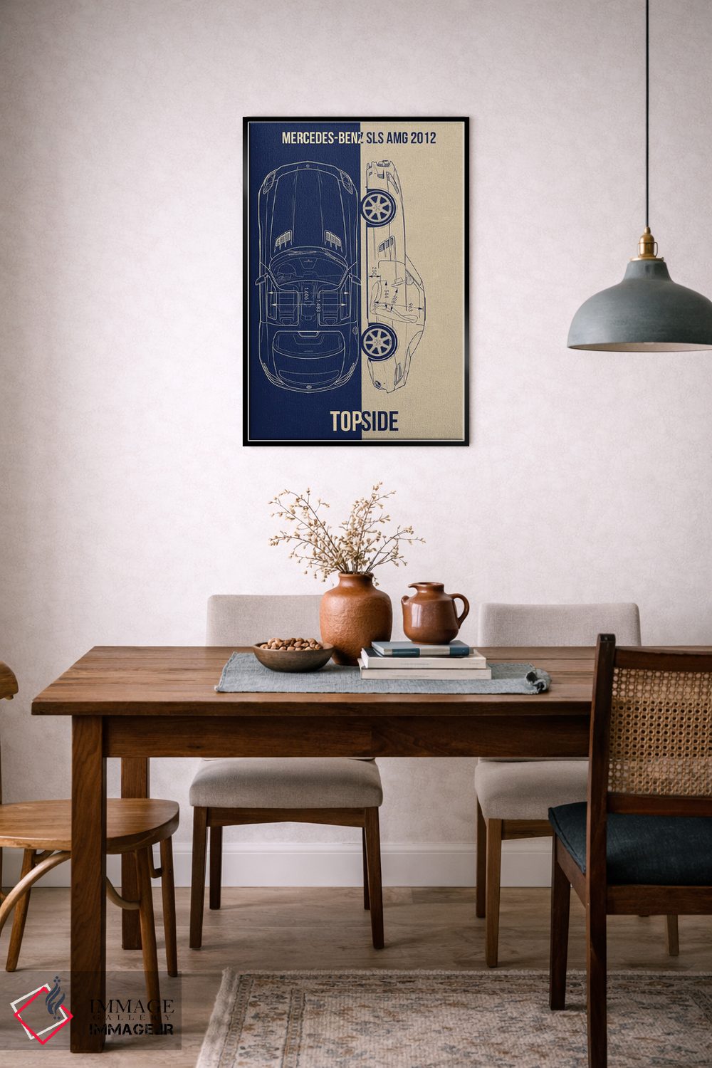 تابلو دکوراتیو مرسدس بنز اس ال اس ای ام جی اثر جوزف فرناندو - D6B