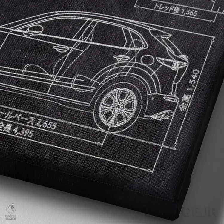 تابلو دکوراتیو مزدا سی ایکس-۳۰ اثر جوزف فرناندو - نمای نزدیک بافت بوم