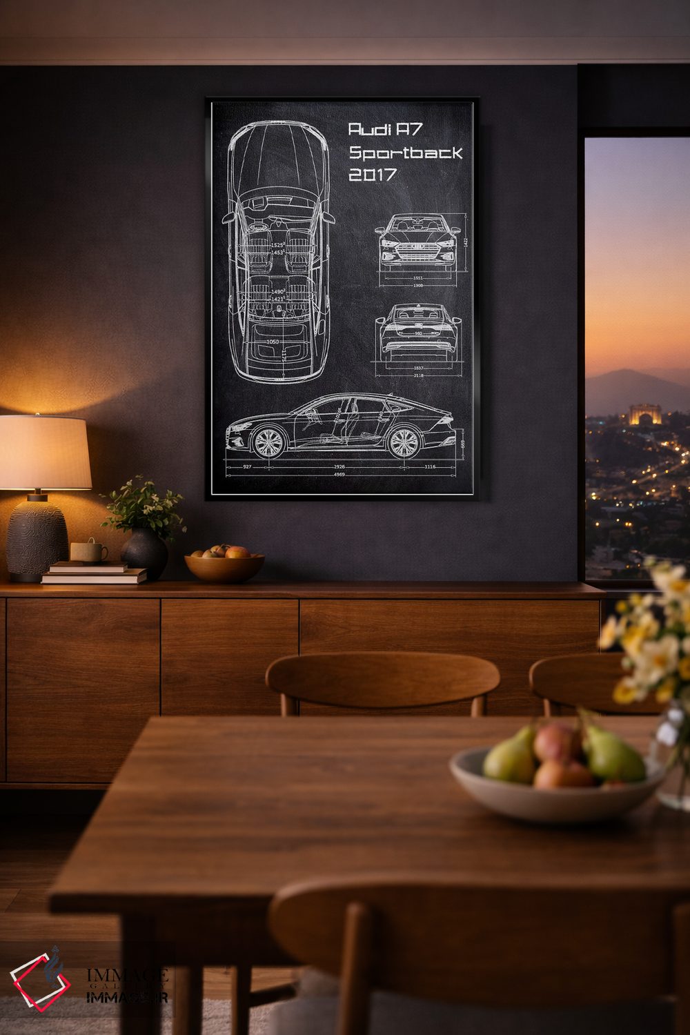 تابلو دکوراتیو آئودی آ۷ اسپرت بک ۲۰۱۷ اثر جوزف فرناندو - D2B