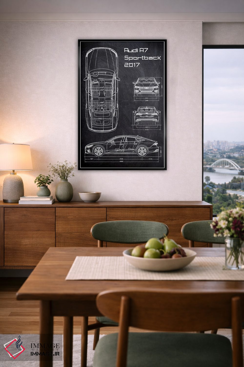 تابلو دکوراتیو آئودی آ۷ اسپرت بک ۲۰۱۷ اثر جوزف فرناندو - D5B