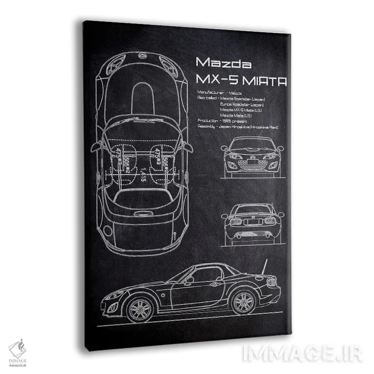 تابلو دکوراتیو مزدا ام ایکس-۵ میاتا اثر جوزف فرناندو - نمای پرسپکتیو محصول
