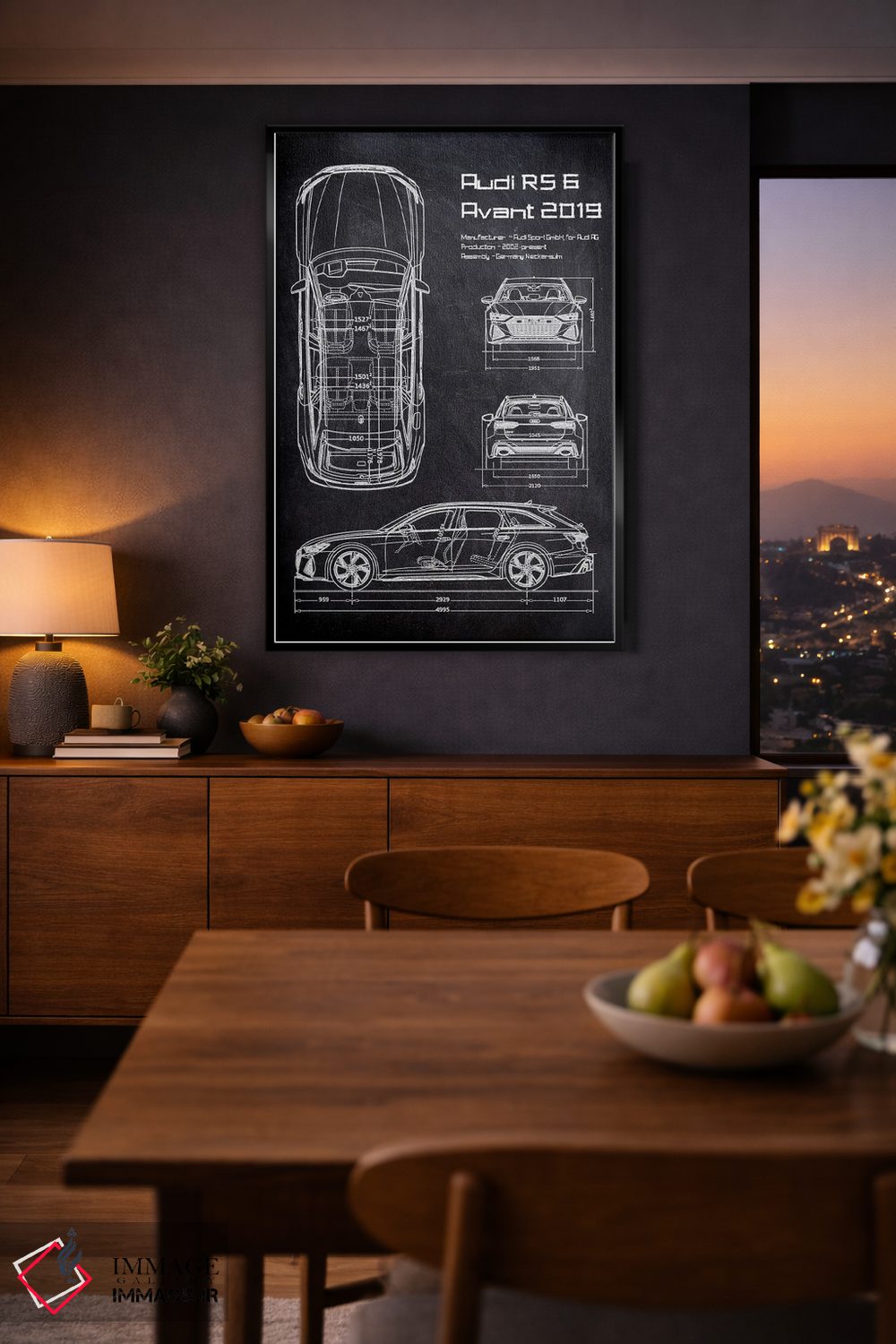 تابلو دکوراتیو آئودی آر اس۶ آوانت ۲۰۱۹ اثر جوزف فرناندو - D1B