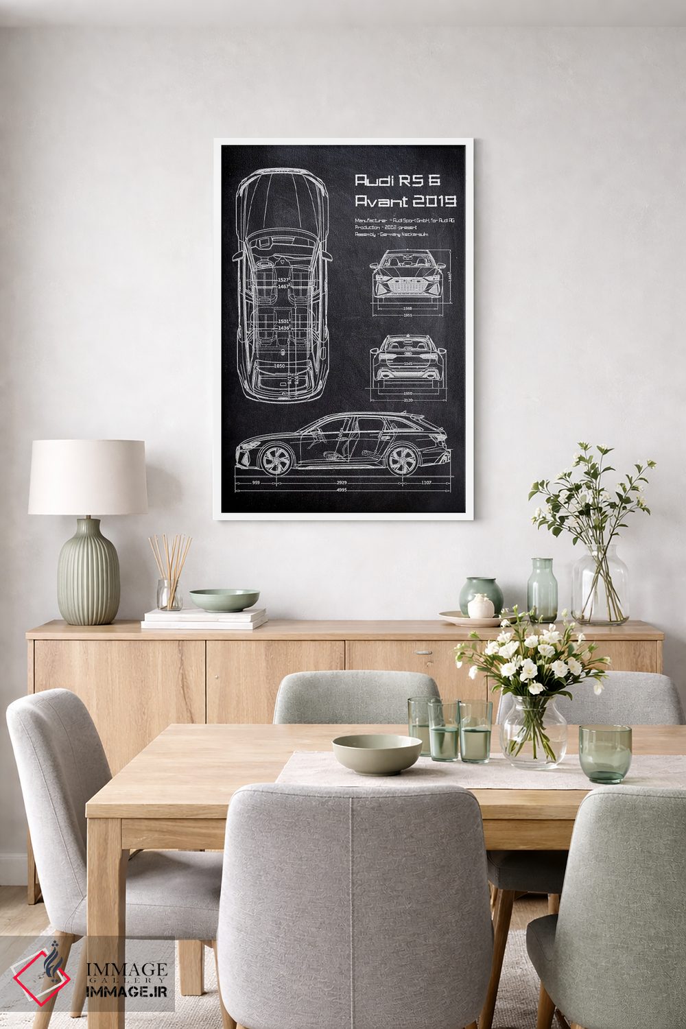 تابلو دکوراتیو آئودی آر اس۶ آوانت ۲۰۱۹ اثر جوزف فرناندو - D5W