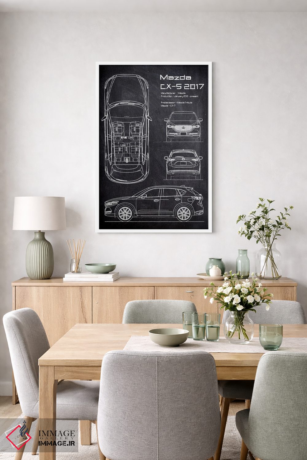 تابلو دکوراتیو مزدا سی ایکس-۵ مدل ۲۰۱۷ اثر جوزف فرناندو - D5W