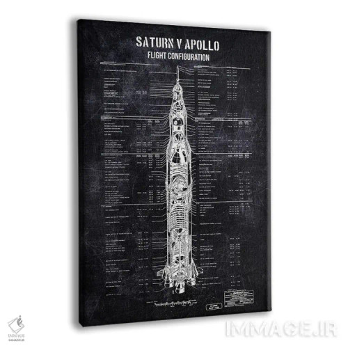 تابلو دکوراتیو پیکربندی آپولوی ساترن ۵ اثر جوزف فرناندو - نمای پرسپکتیو محصول