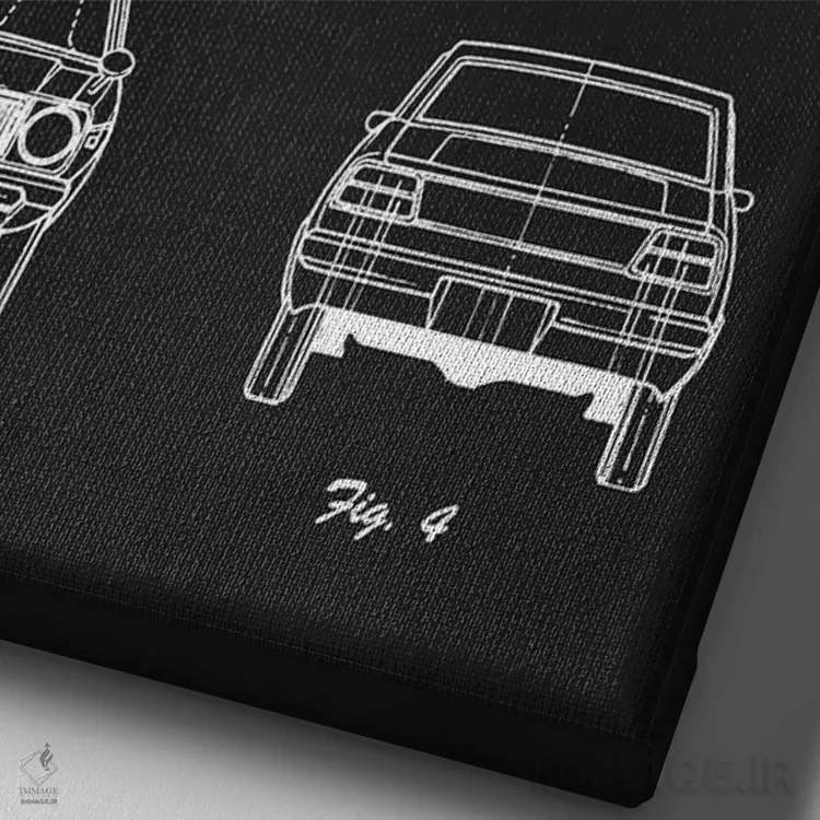 تابلو دکوراتیو تویوتا سارلت XT هاچ بک مدل ۱۹۷۳ اثر جوزف فرناندو - نمای نزدیک بافت بوم