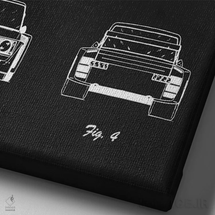 تابلو دکوراتیو بی ام و ۲۰۰۲ ETCC کوپه مدل ۱۹۷۲ اثر جوزف فرناندو - نمای نزدیک بافت بوم