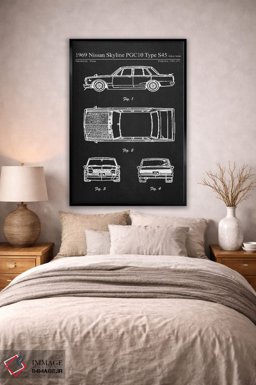 تابلو دکوراتیو نیسان اسکای لاین PGC10 تایپ S45 چهار در مدل ۱۹۶۹ اثر جوزف فرناندو - D2B