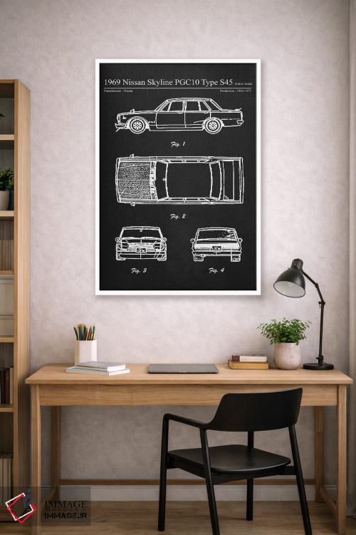 تابلو دکوراتیو نیسان اسکای لاین PGC10 تایپ S45 چهار در مدل ۱۹۶۹ اثر جوزف فرناندو - D1W