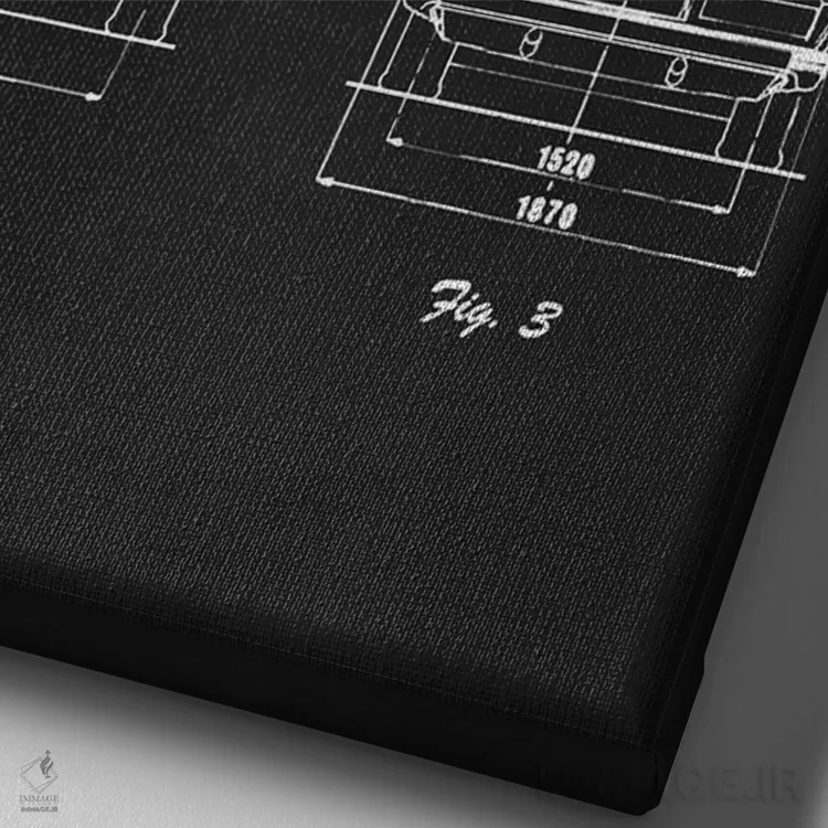 تابلو دکوراتیو مازراتی کیالامی کوپه مدل ۱۹۷۸ اثر جوزف فرناندو - نمای نزدیک بافت بوم