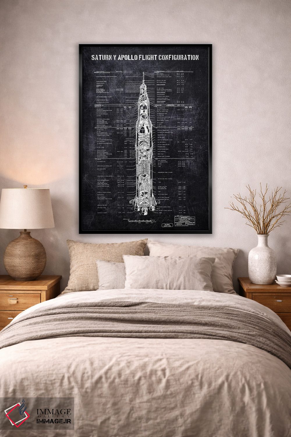 تابلو دکوراتیو ساترن ۵ اثر جوزف فرناندو - D1B