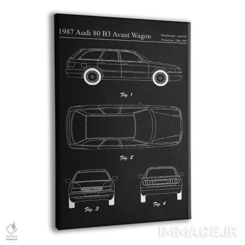 تابلو دکوراتیو آئودی ۸۰ B3 آوانت واگن مدل ۱۹۸۷ اثر جوزف فرناندو - نمای پرسپکتیو محصول