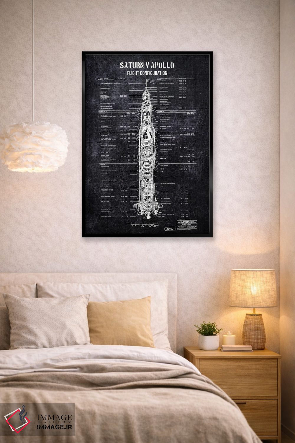 تابلو دکوراتیو پیکربندی آپولوی ساترن ۵ اثر جوزف فرناندو - D4B