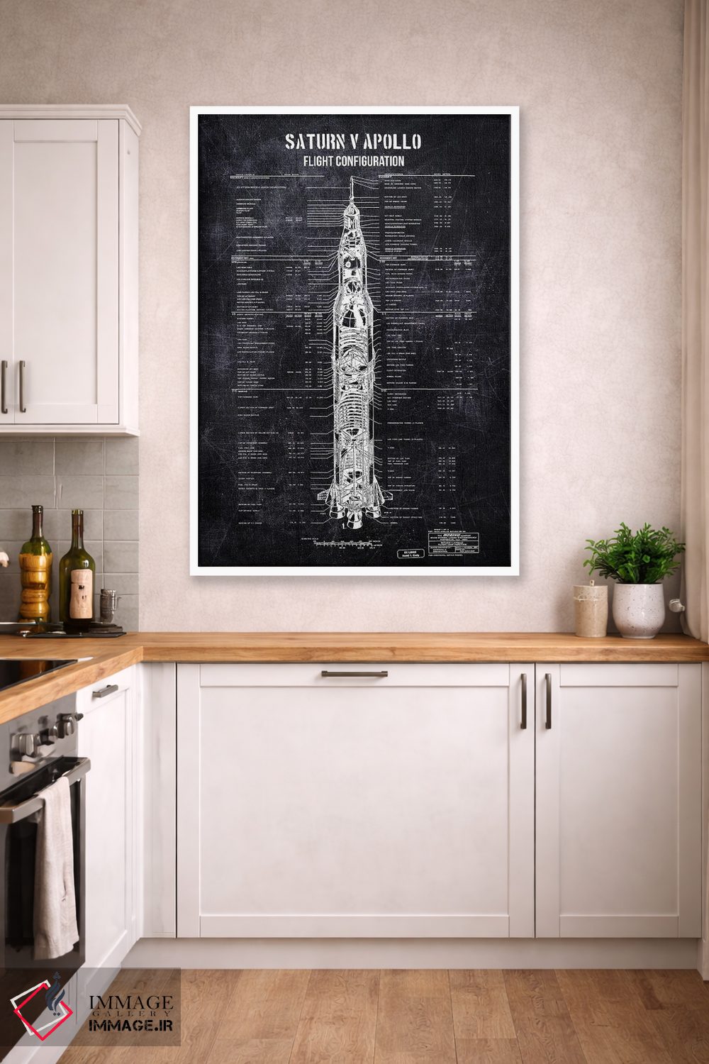 تابلو دکوراتیو پیکربندی آپولوی ساترن ۵ اثر جوزف فرناندو - D6W