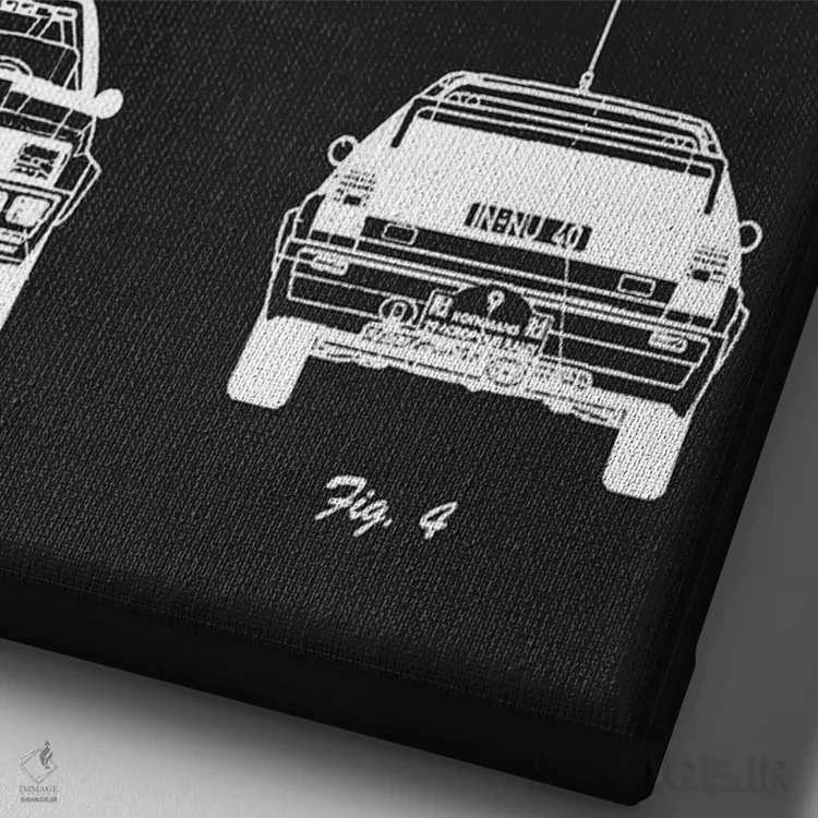 تابلو دکوراتیو آئودی کواترو A2 کوپه مدل ۱۹۸۱ اثر جوزف فرناندو - نمای نزدیک بافت بوم