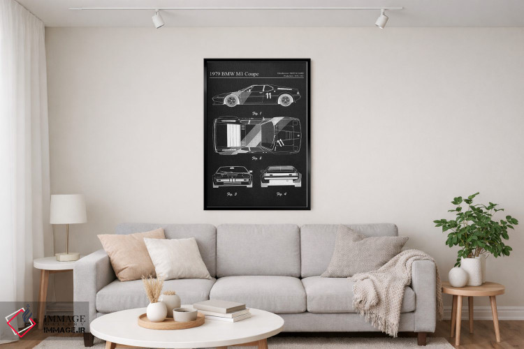 تابلو دکوراتیو بی ام و M1 کوپه مدل ۱۹۷۹ اثر جوزف فرناندو - D4B