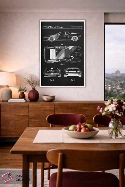 تابلو دکوراتیو بی ام و M1 کوپه مدل ۱۹۷۹ اثر جوزف فرناندو - D3W