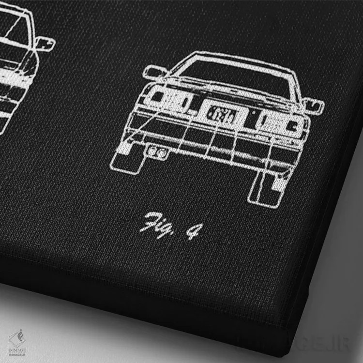 تابلو دکوراتیو تویوتا سوپرا III 3.0 GT تویین کم مدل ۱۹۸۶ اثر جوزف فرناندو - نمای نزدیک بافت بوم