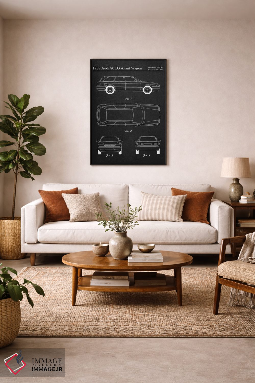 تابلو دکوراتیو آئودی ۸۰ B3 آوانت واگن مدل ۱۹۸۷ اثر جوزف فرناندو - D3B