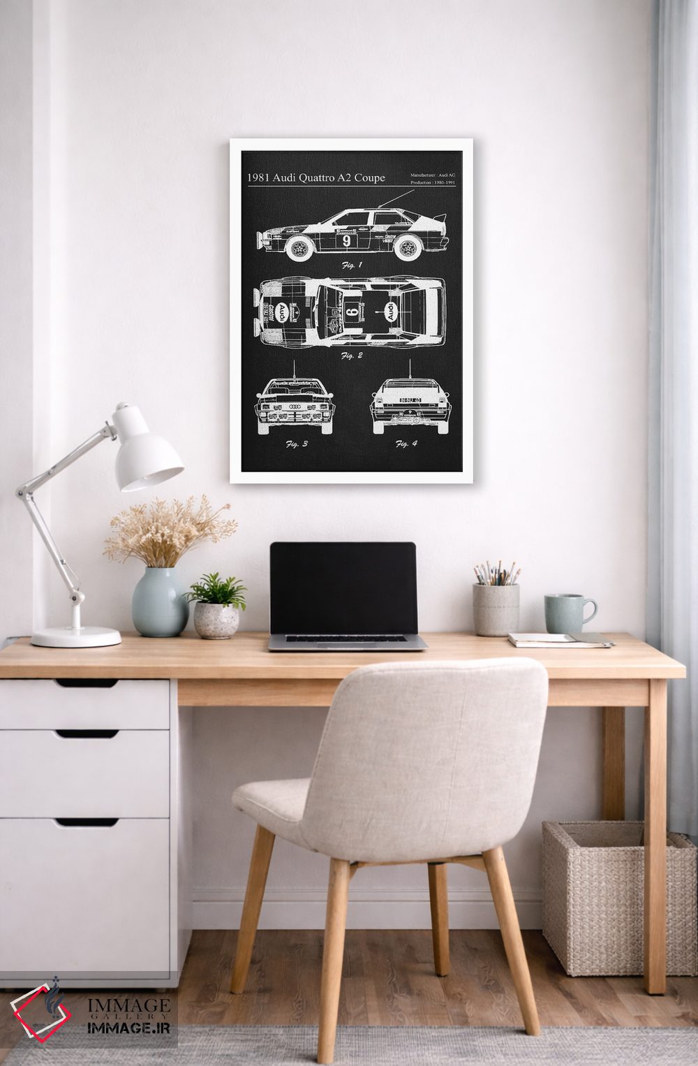 تابلو دکوراتیو آئودی کواترو A2 کوپه مدل ۱۹۸۱ اثر جوزف فرناندو - D4W