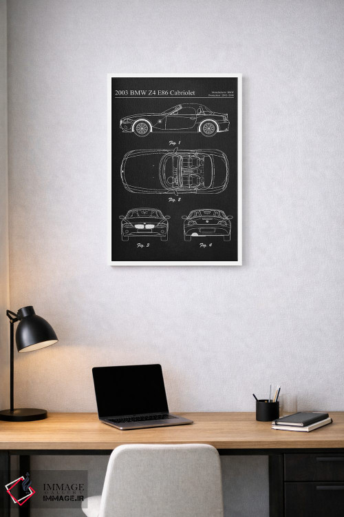 تابلو دکوراتیو بی ام و Z4 E86 کابریولت مدل ۲۰۰۳ اثر جوزف فرناندو - D1W