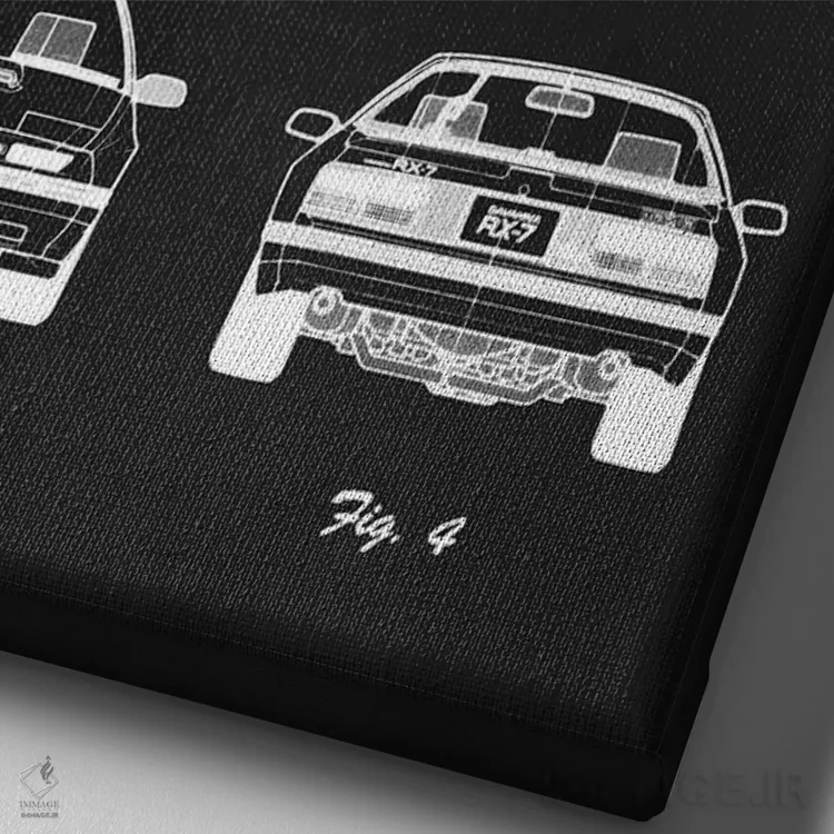 تابلو دکوراتیو مزدا ساوانا آر اکس ۷ کوپه مدل ۱۹۸۹ اثر جوزف فرناندو - نمای نزدیک بافت بوم