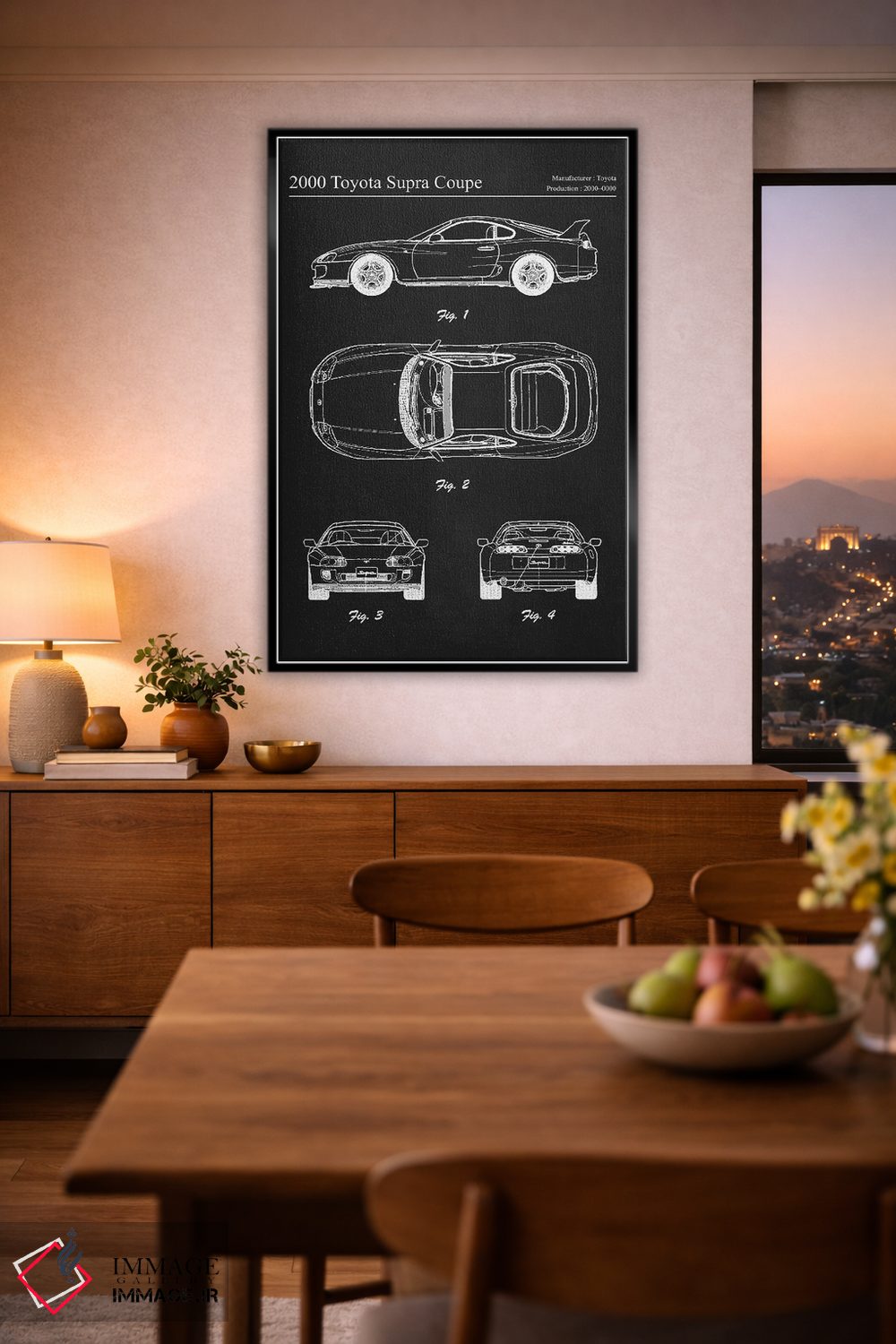 تابلو دکوراتیو تویوتا سوپرا کوپه مدل ۲۰۰۰ اثر جوزف فرناندو - D3B