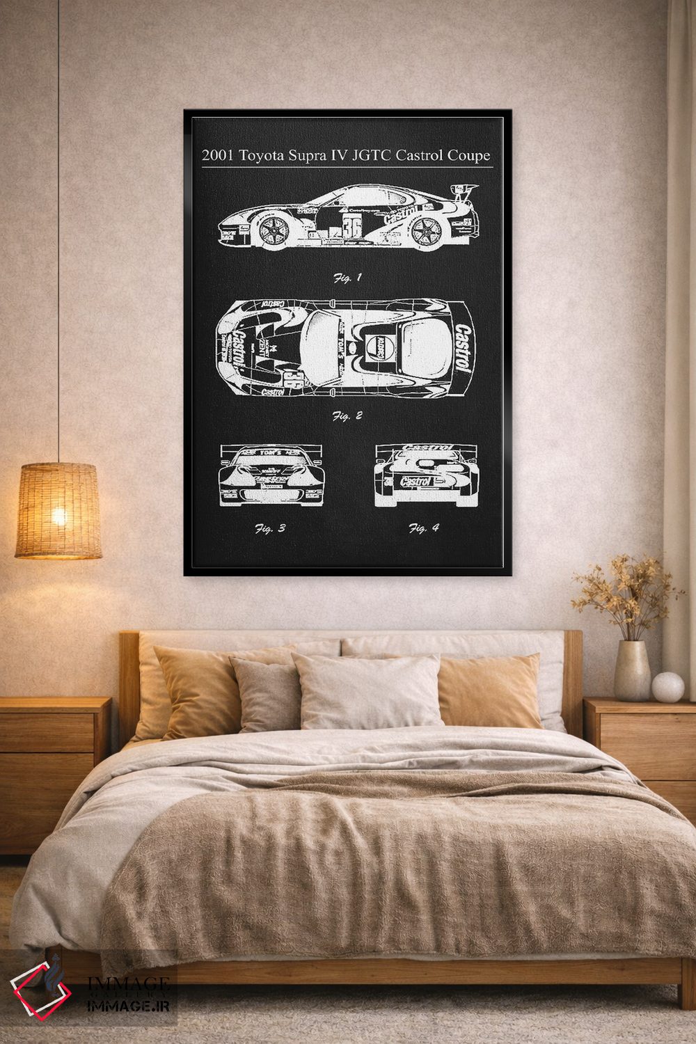 تابلو دکوراتیو تویوتا سوپرا IV JGTC کاستول مدل ۲۰۰۱ اثر جوزف فرناندو - D2B