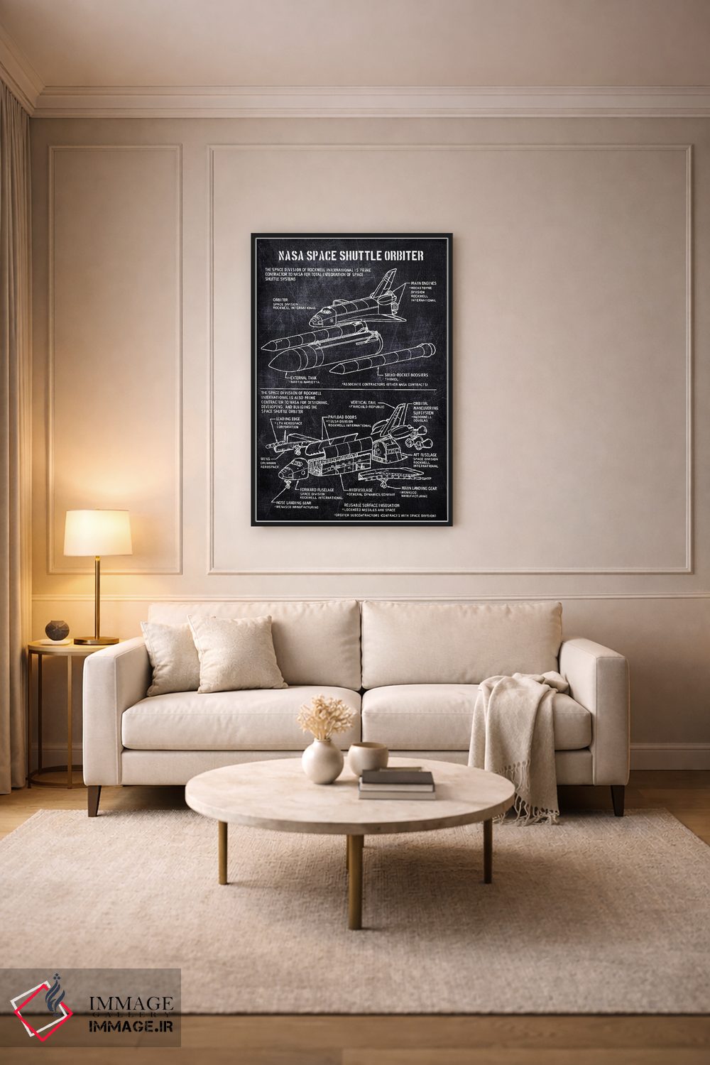 تابلو دکوراتیو شاتل فضایی ناسا اثر جوزف فرناندو - D4B