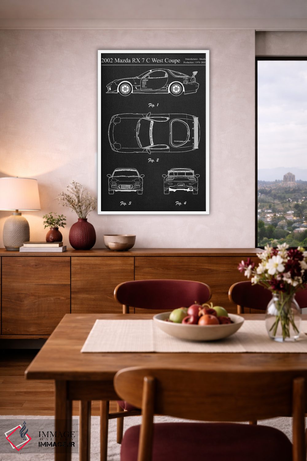 تابلو دکوراتیو مزدا آر اکس ۷ سی وست کوپه مدل ۲۰۰۲ اثر جوزف فرناندو - D3W