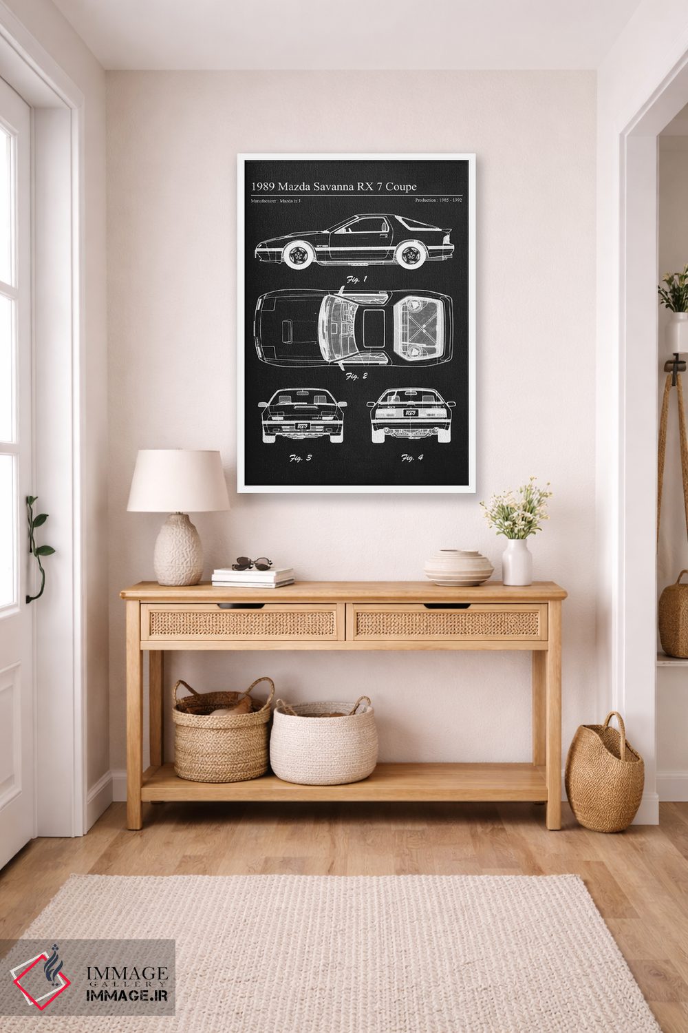 تابلو دکوراتیو مزدا ساوانا آر اکس ۷ کوپه مدل ۱۹۸۹ اثر جوزف فرناندو - D5W