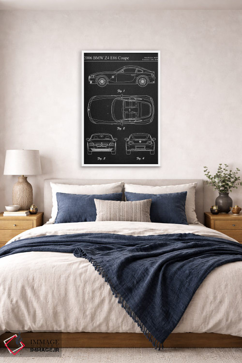 تابلو دکوراتیو بی ام و Z4 E86 کوپه مدل ۲۰۰۶ اثر جوزف فرناندو - D4W