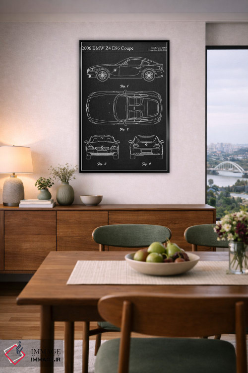 تابلو دکوراتیو بی ام و Z4 E86 کوپه مدل ۲۰۰۶ اثر جوزف فرناندو - D6B