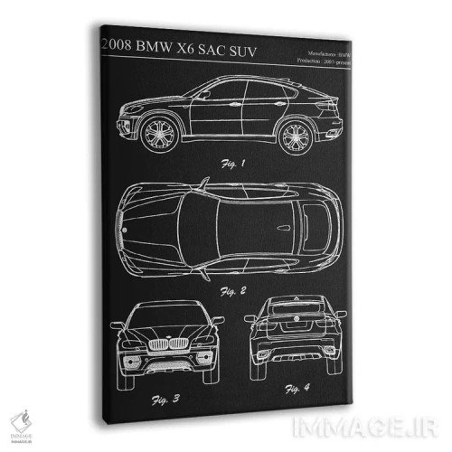 تابلو دکوراتیو بی ام و X6 SAC شاسی بلند مدل ۲۰۰۸ اثر جوزف فرناندو - نمای پرسپکتیو محصول