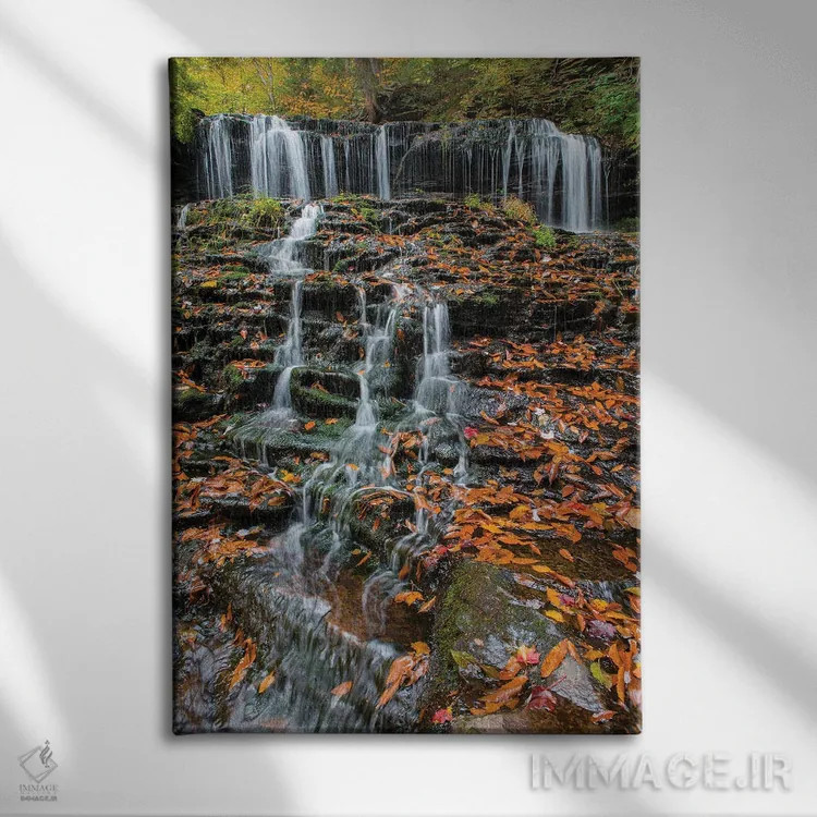 تابلو دکوراتیو Mohawk Falls, Kitchen Creek, Ricketts Glen State Park, Pennsylva… اثر جف فوت - نمای روبهرو روی دیوار