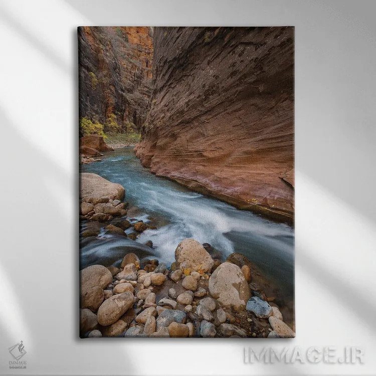 تابلو دکوراتیو Zion National Park, Utah,رودخانه ویرجین، پارک ملی صهیون، یوتا اثر جف فوت - نمای روبهرو روی دیوار