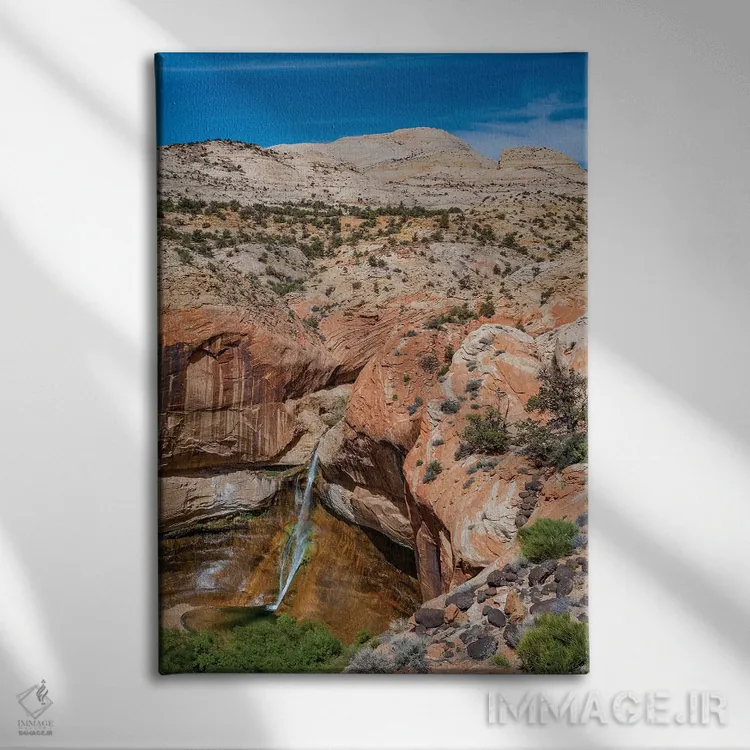 تابلو دکوراتیو Calf Creek Falls, Grand Staircase-Escalante National Monument, U… اثر جف فوت - نمای روبهرو روی دیوار