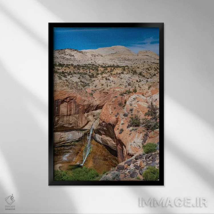 تابلو دکوراتیو Calf Creek Falls, Grand Staircase-Escalante National Monument, U… اثر جف فوت - نمای قابدار مشکی