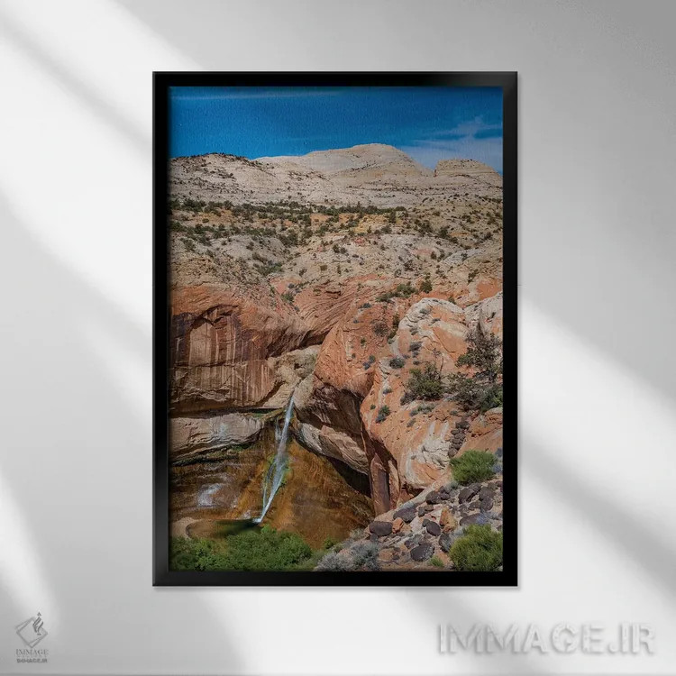 تابلو دکوراتیو Calf Creek Falls, Grand Staircase-Escalante National Monument, U… اثر جف فوت - نمای قابدار مشکی