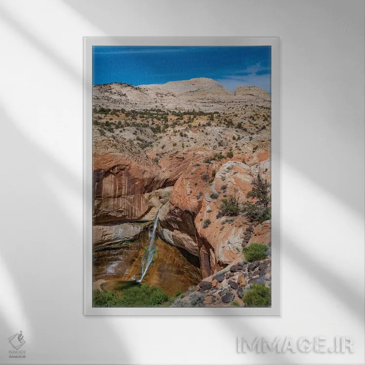 تابلو دکوراتیو Calf Creek Falls, Grand Staircase-Escalante National Monument, U… اثر جف فوت - نمای قابدار سفید