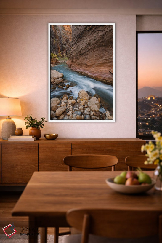 تابلو دکوراتیو Zion National Park, Utah,رودخانه ویرجین، پارک ملی صهیون، یوتا اثر جف فوت - D1W
