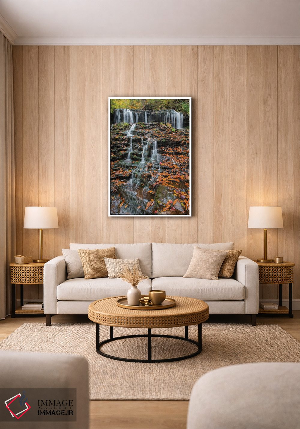 تابلو دکوراتیو Mohawk Falls, Kitchen Creek, Ricketts Glen State Park, Pennsylva… اثر جف فوت - D1W