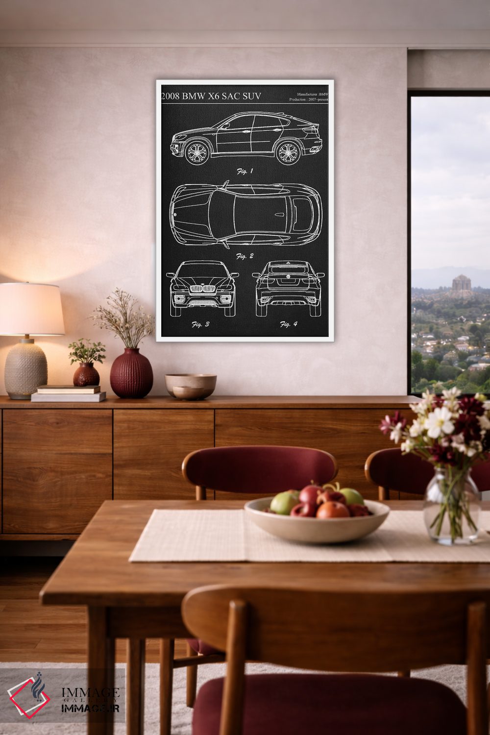 تابلو دکوراتیو بی ام و X6 SAC شاسی بلند مدل ۲۰۰۸ اثر جوزف فرناندو - D3W