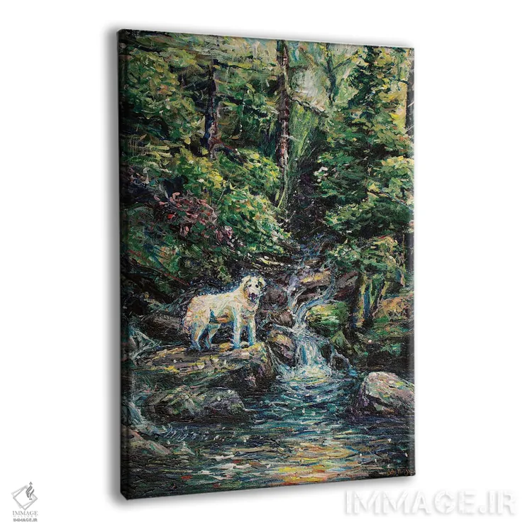 تابلو دکوراتیو سگی با روح خاص اثر جف جانسون - نمای پرسپکتیو محصول