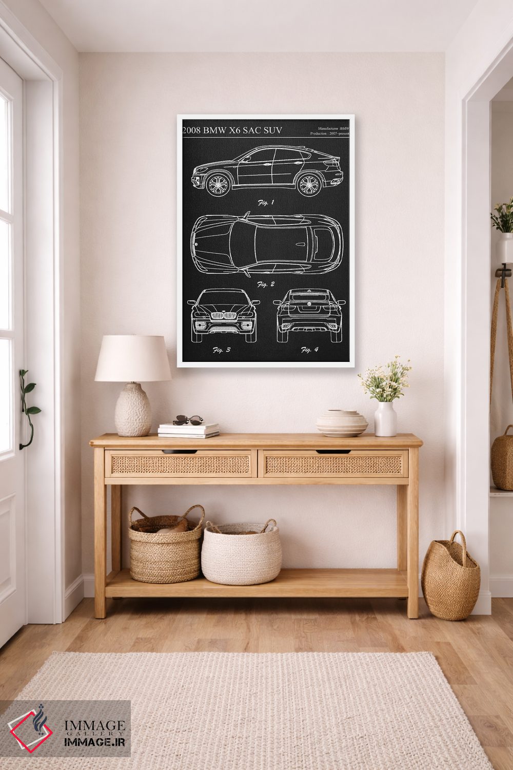 تابلو دکوراتیو بی ام و X6 SAC شاسی بلند مدل ۲۰۰۸ اثر جوزف فرناندو - D4W