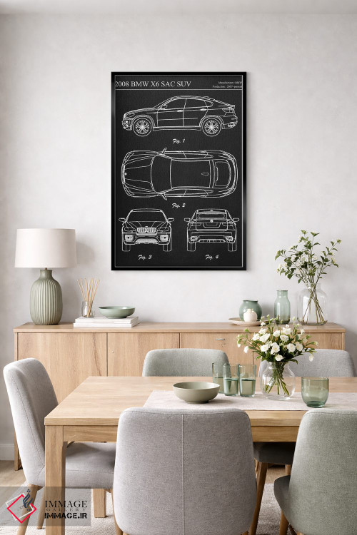 تابلو دکوراتیو بی ام و X6 SAC شاسی بلند مدل ۲۰۰۸ اثر جوزف فرناندو - D6B