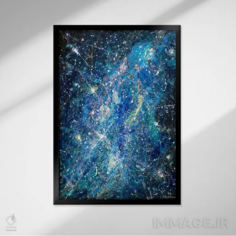 تابلو انتزاعی رقص عشق اثر جف جانسون - نمای قابدار مشکی