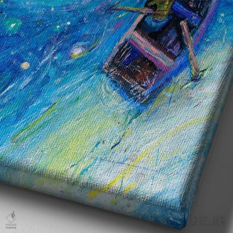 تابلو دکوراتیو شهود اثر جف جانسون - نمای نزدیک بافت بوم